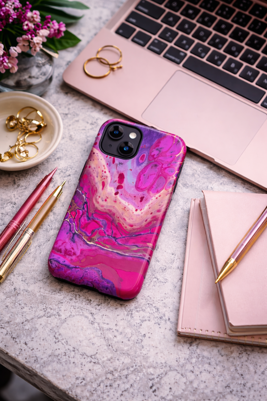 Magenta Undertow - Abstract Art MagSafe® Tough Case for iPhone®