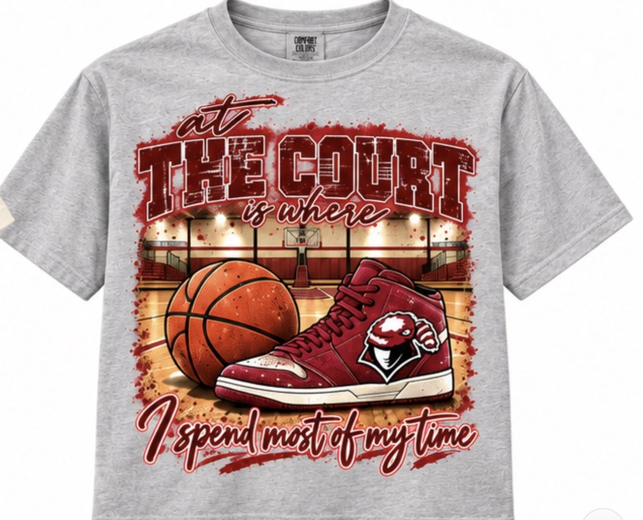 Basketball Fan Gear Comfort Color Tee