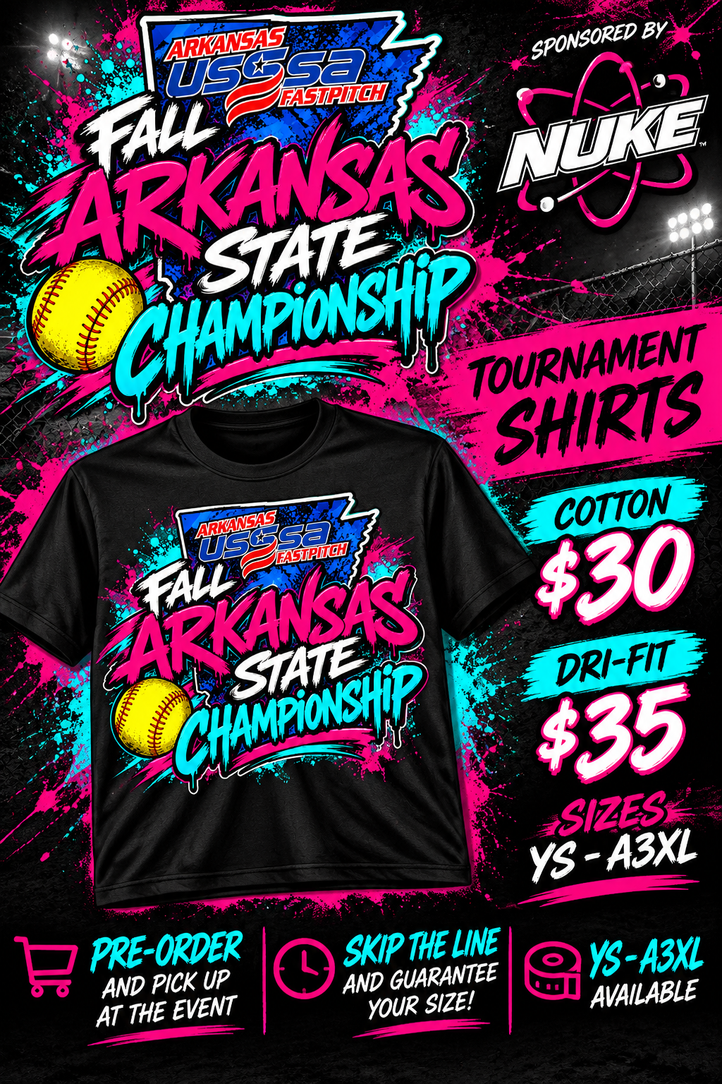 Neon Arkansas Championship Shirt Preorder Poster.png