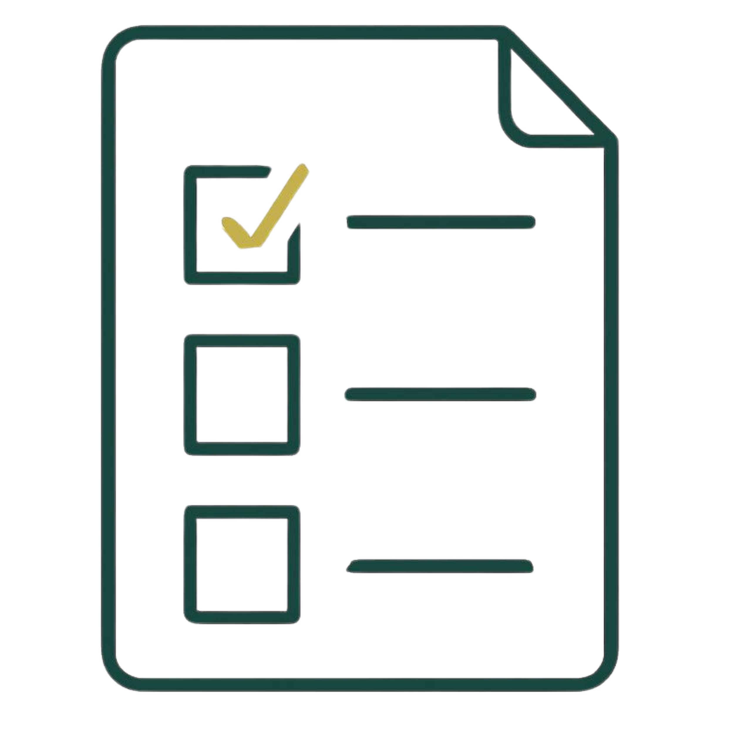 A digital illustration of a filing cabinet with a check mark inside a square on one of its drawers.