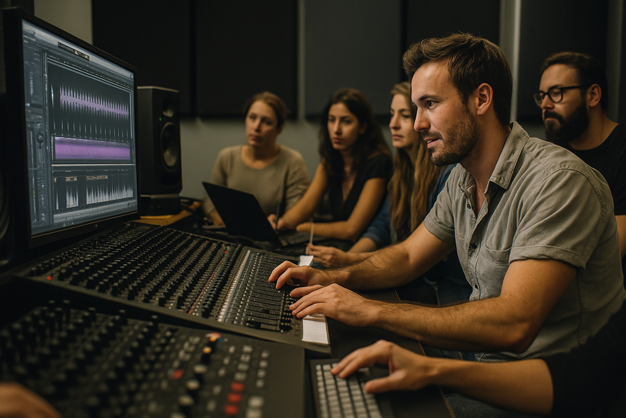 Feature for music schools and academies — manage student tracks, assign mentors, and provide structured feedback in one platform