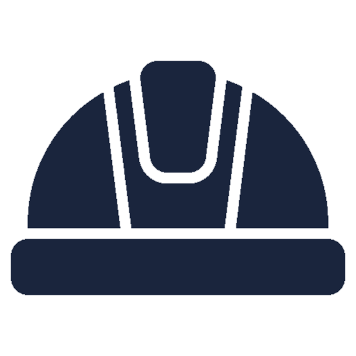 Icon of a safety helmet or hard hat.