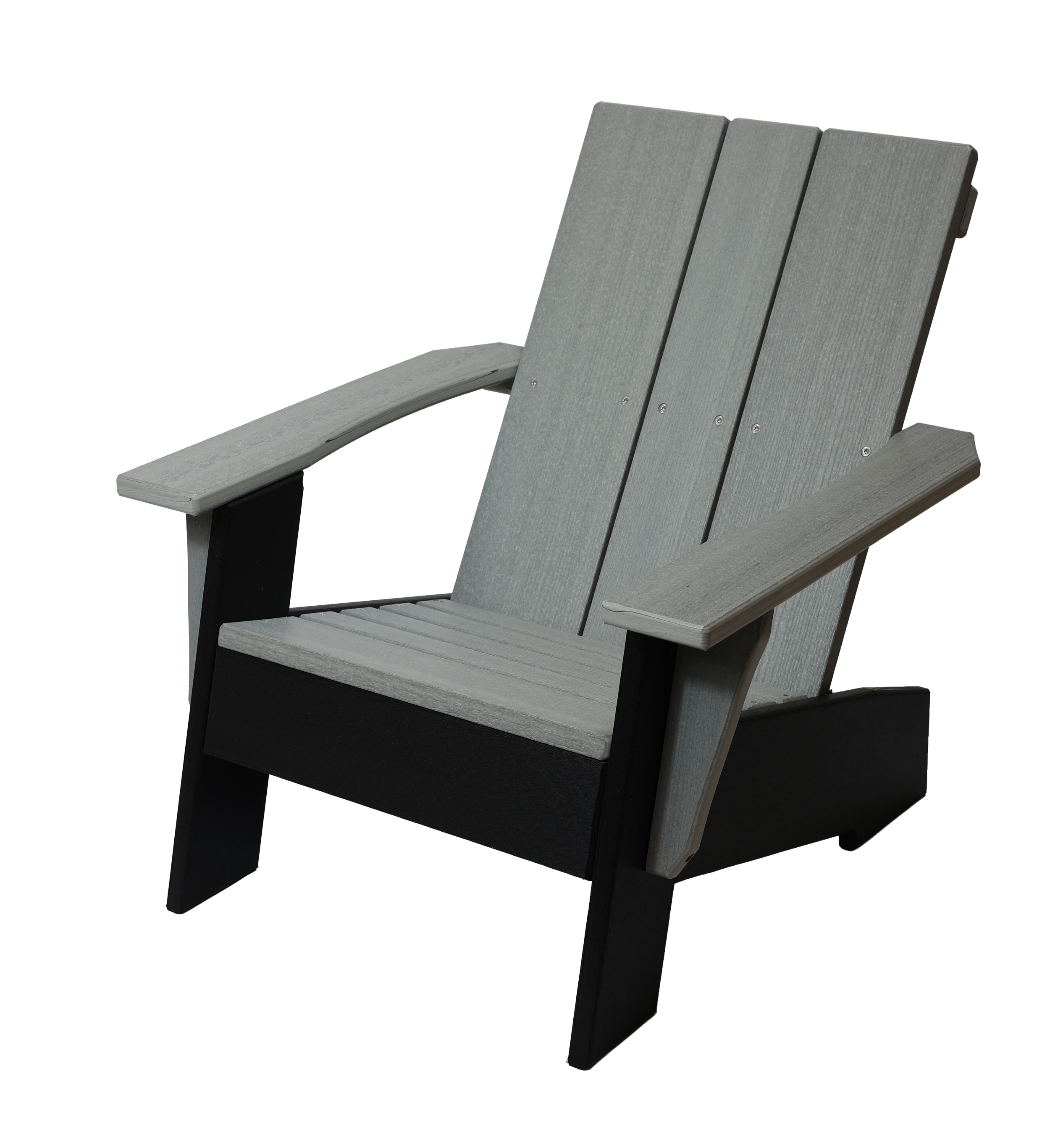 Children’s Adirondack Chair, KDS-120 (Driftwood Grey/Black). 20.25”W x 22”D x 22”H, 9.5” Seat H
