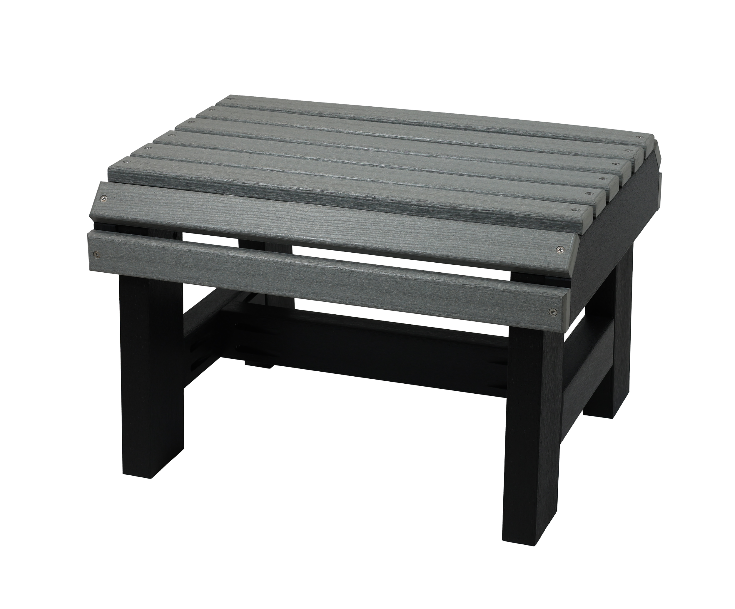 Stationary Ottoman, Misc.-120 (Driftwood Grey/Black). 22”W x 17.5”D x 14.5”H