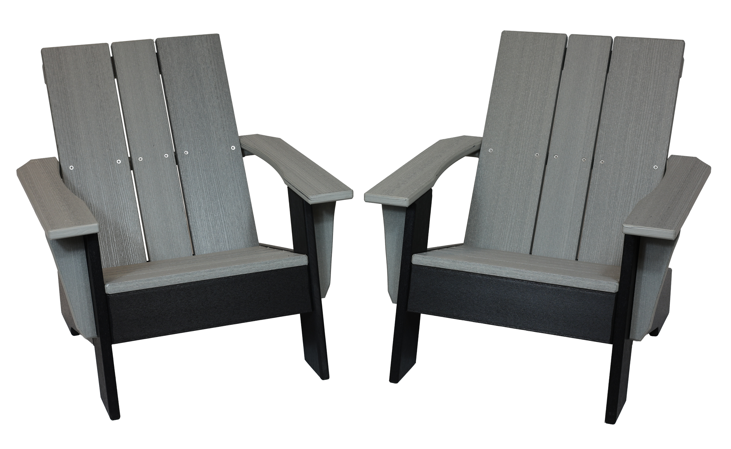 Children’s Adirondack Chairs, KDS-120 (Driftwood Grey/Black). 20.25”W x 22”D x 22”H, 9.5” Seat H