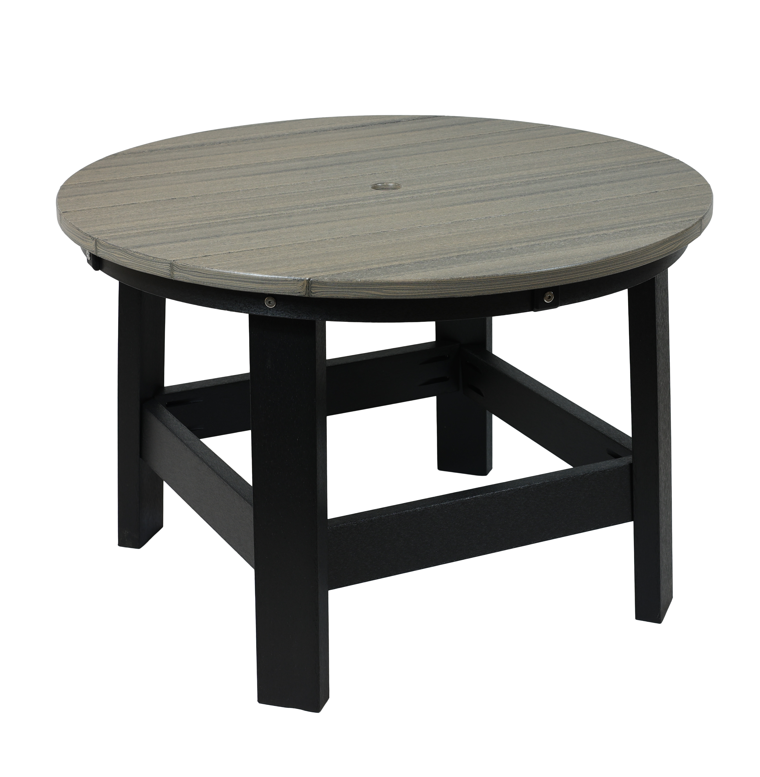 Jefferson Coffee Table, J-110 (Coastal Gray/Black). 31”Round, 20”H