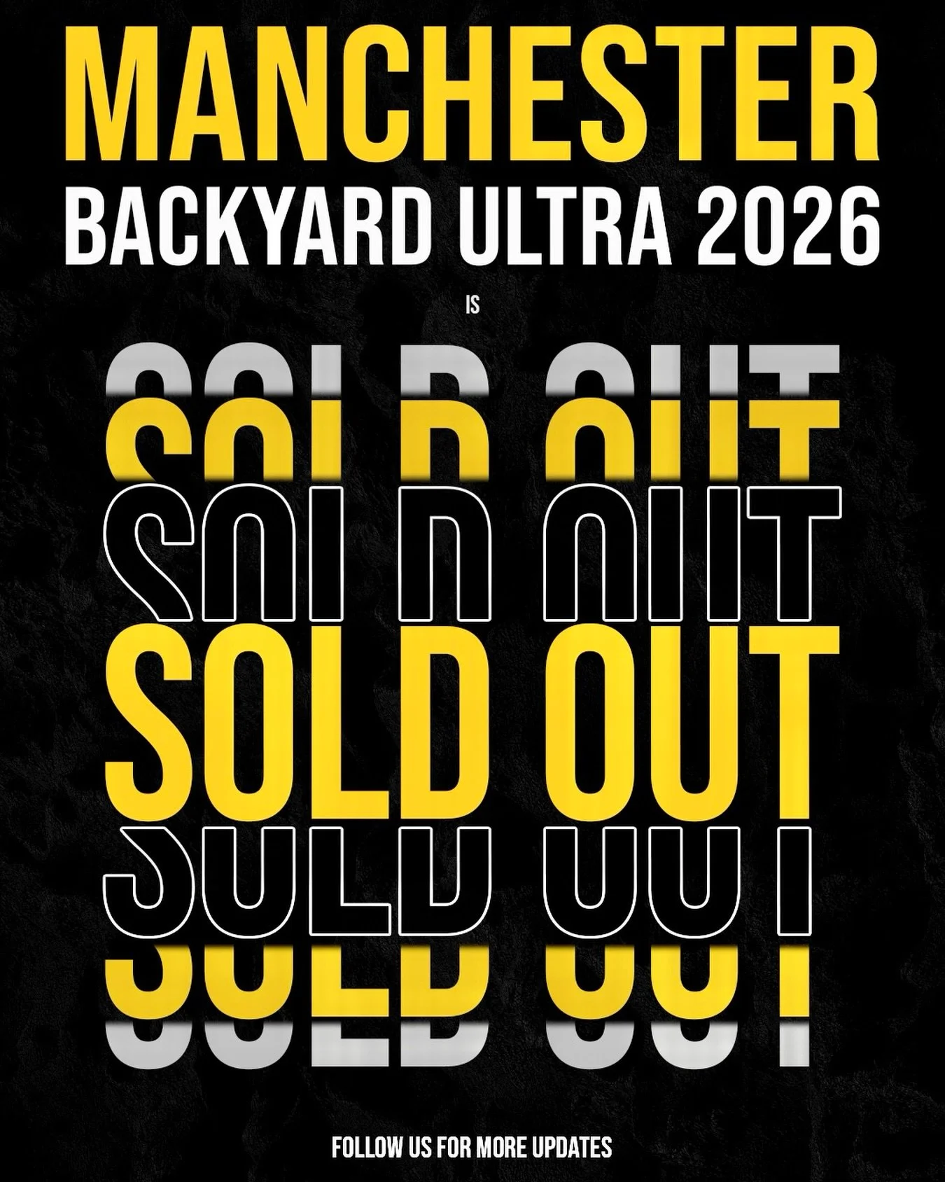 🔥 Manchester Backyard Ultra 2026 is officially SOLD OUT!

🏃&zwj;♂️ 150 runners are now locked in for next summer, ready to take on the endless loops at Giants Seat Scout Camp.

🎟️ Massive congratulations to everyone who grabbed a spot, and a big t