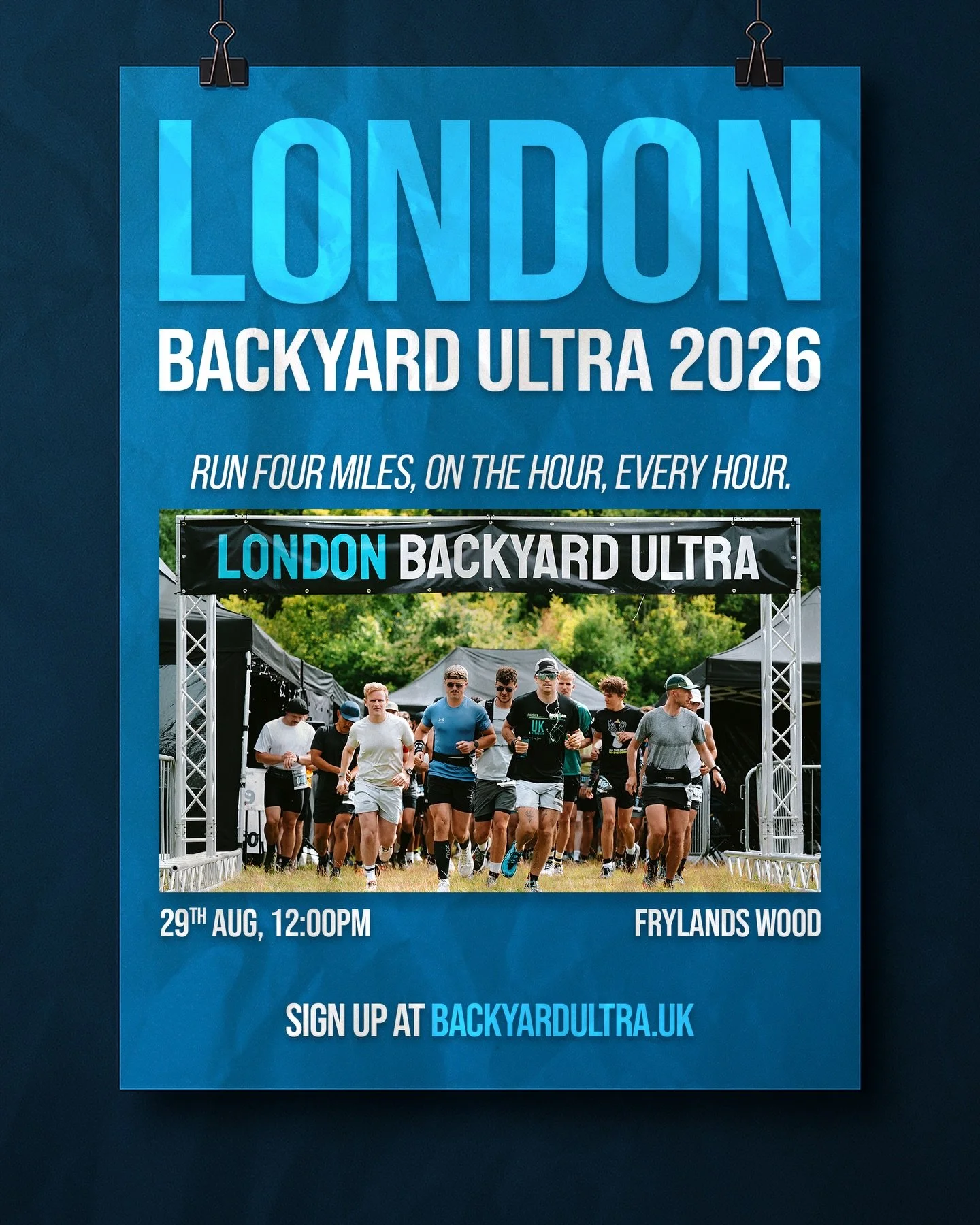 ✨ Entries still available for London Backyard Ultra 2026!

🏃 The loops return in the capital next year on the 29th August at Frylands Wood Scout Outdoor Centre&hellip; a bank-holiday weekend of pure BU magic in the woods and we&rsquo;re already buzz