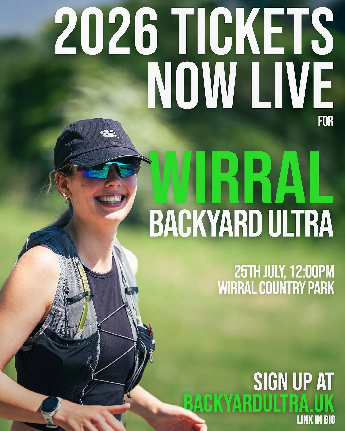 🎉 Tickets are LIVE! 🎉

🌿 Wirral Backyard Ultra 2026 is officially open for entries, and we&rsquo;re so excited to bring the Backyard Ultra format to Wirral Country Park for the very first time!

📅 Saturday 25th July 2026
📍 Wirral Country Park
⏱️