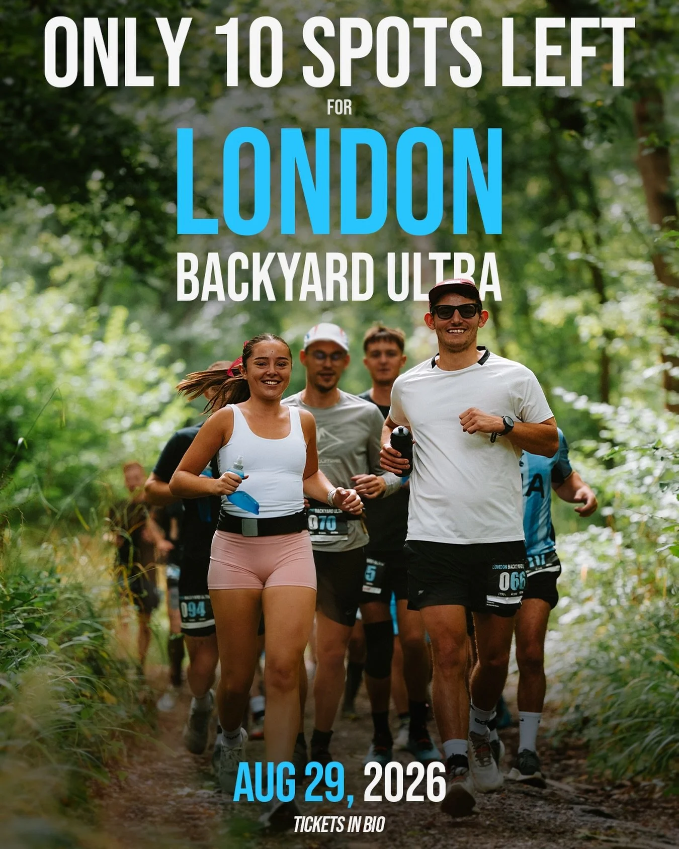 Only 10 tickets left for London Backyard Ultra 2026!

🏃&zwj;♂️ This is now the final event with entries remaining for our 2026 season.

📍 29th August 2026
🌳 Frylands Wood Scout Outdoor Centre

🔗 Head to the link in our bio to grab one of the last