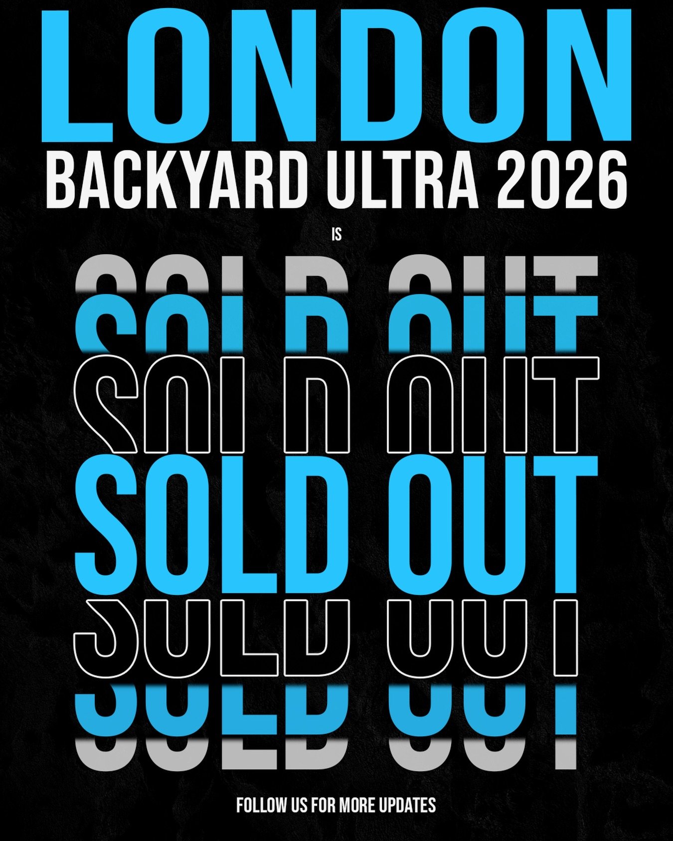 🔥 London Backyard Ultra 2026 has officially Sold Out!

🙌 That&rsquo;s it &ndash; all four Backyard Ultra UK events for 2026 are now fully sold out. We&rsquo;re incredibly grateful for the support and it honestly means so much to see every start lin