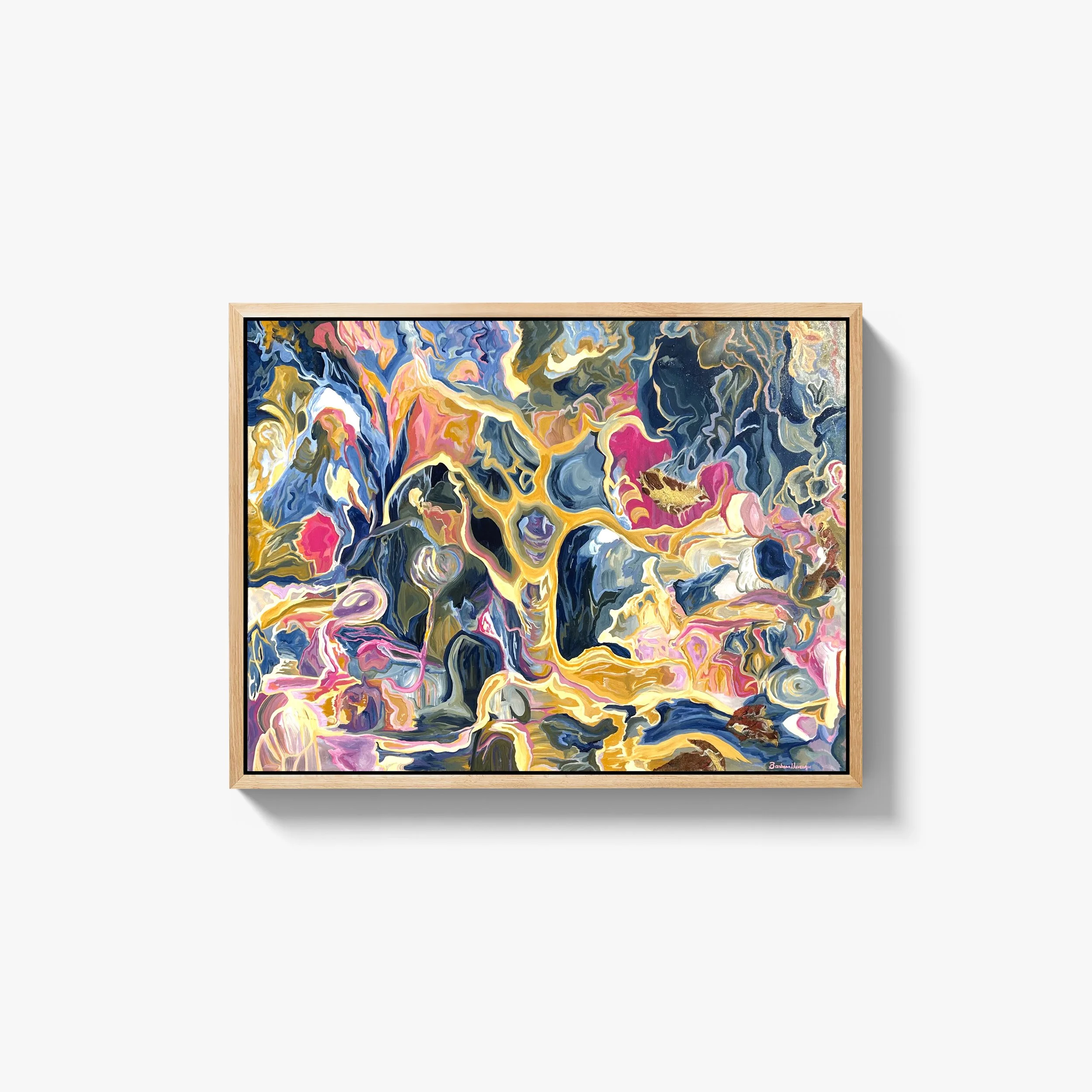 Vanessa
(40 x 30 in); Acrylic and handmade paper on canvas (SOLD)