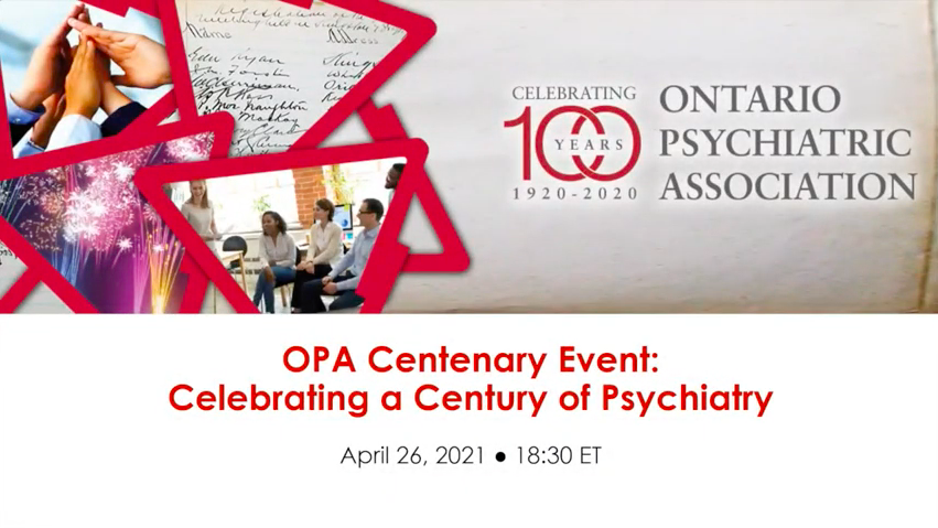 OPA Centenary Event: Celebrating a Century of Psychiatry