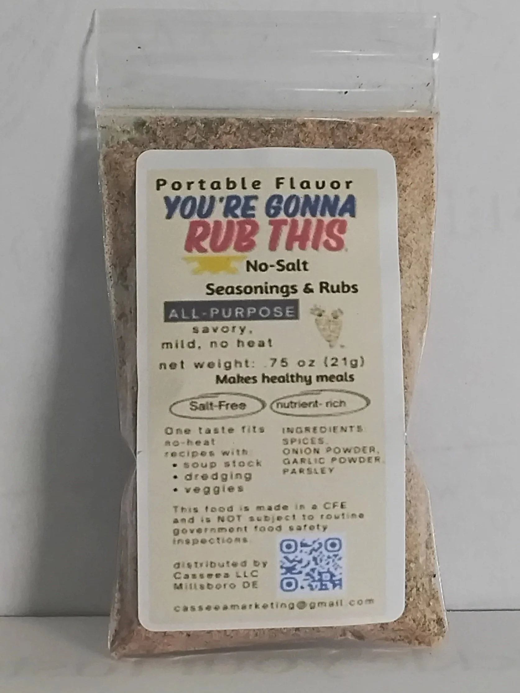 All-Purpose Salt-Free Blend, 0.75 oz, 21g
