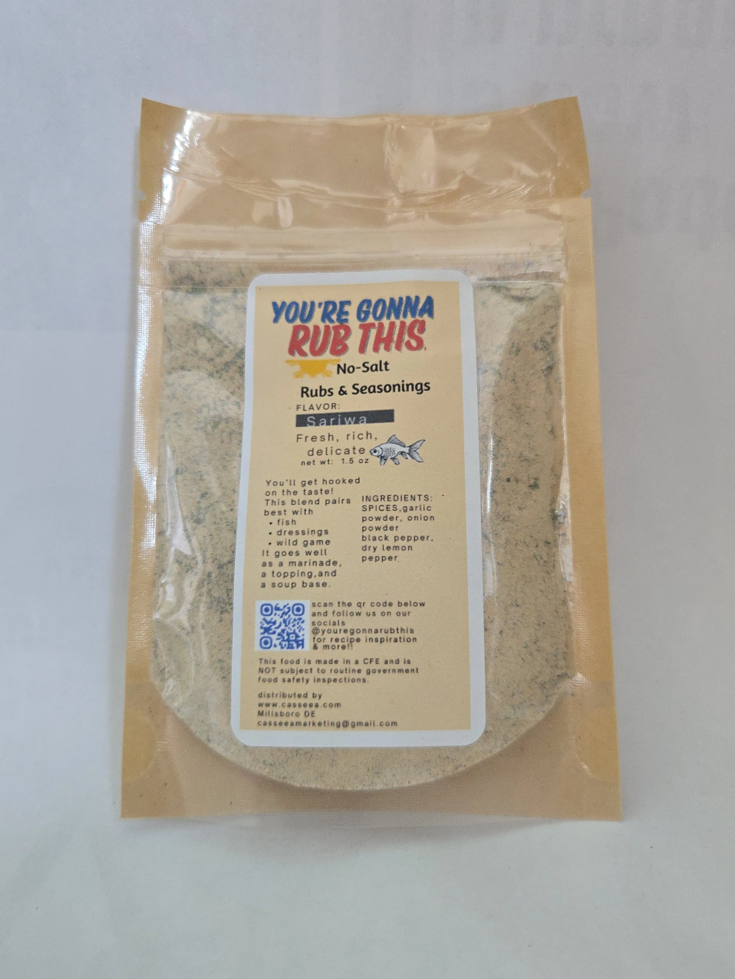 Fish "Sariwa" fresh and delicate Salt-Free Blend  1.5 oz., 42g
