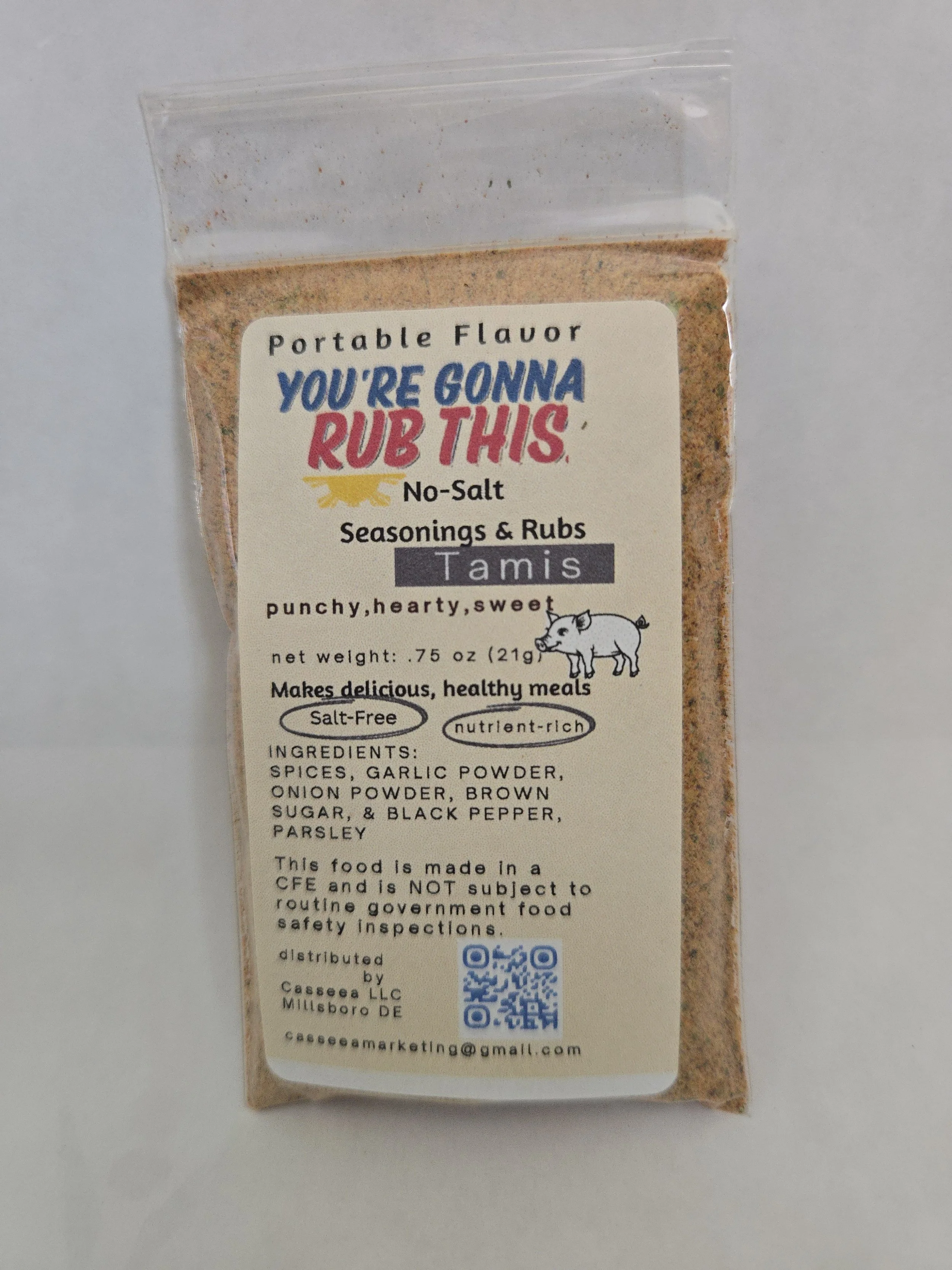 Pork "Tamis" sweet and punchy No Salt Blend, 0.75 oz, 42g