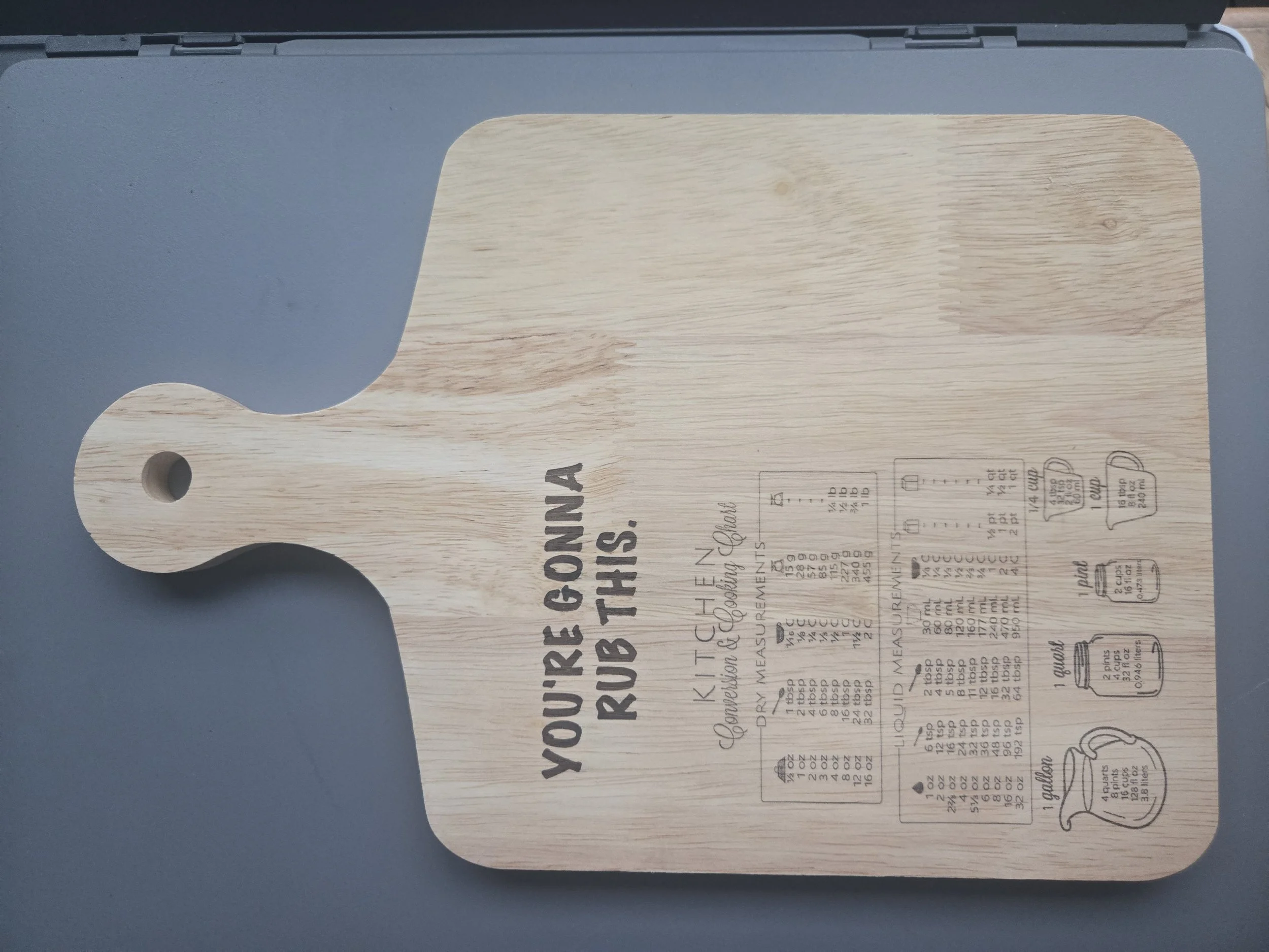 Cutting Board with measurements