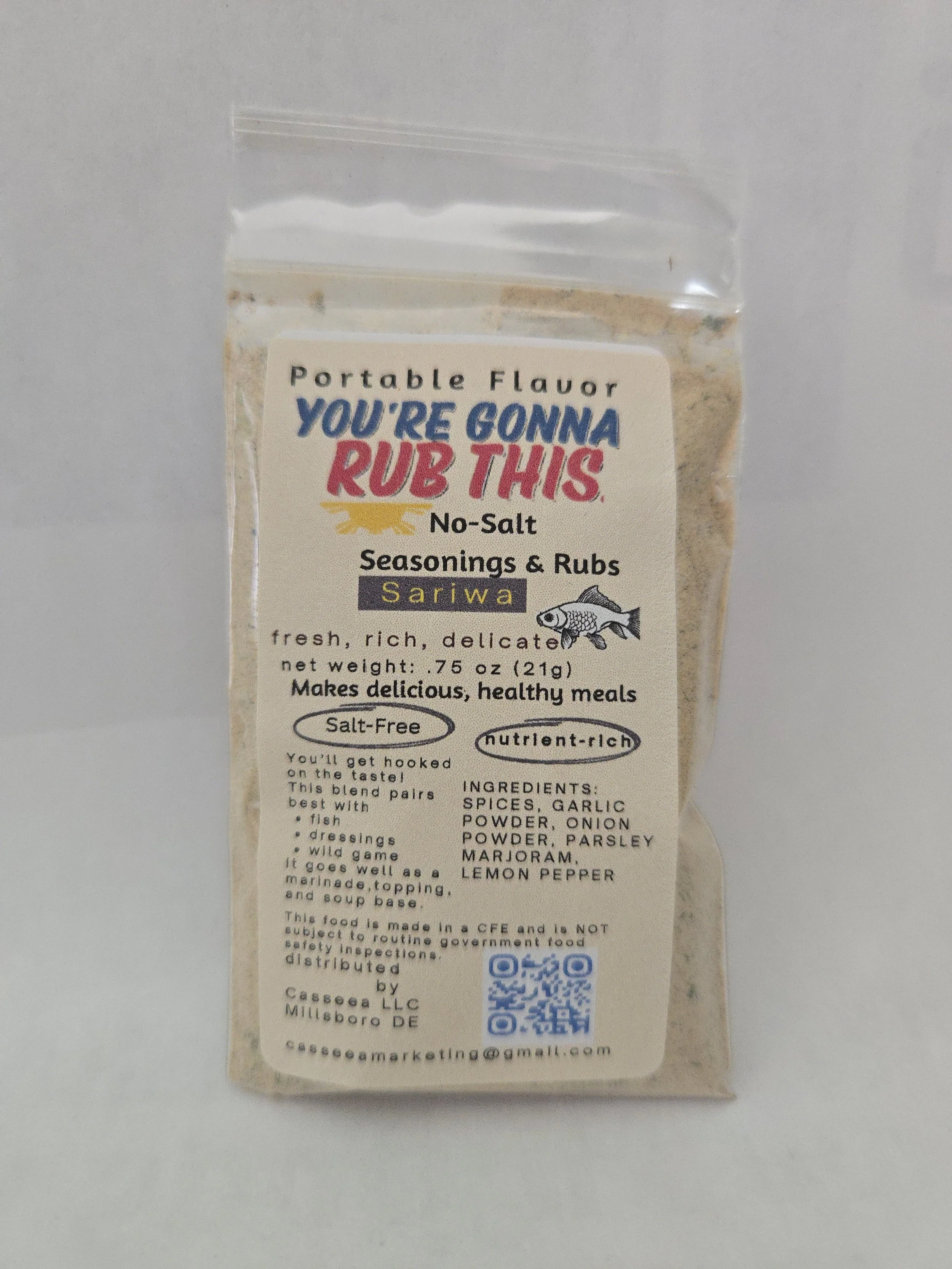 Fish "Sariwa" fresh and delicate Salt-Free Blend Net wt. 0.75 oz, 21g