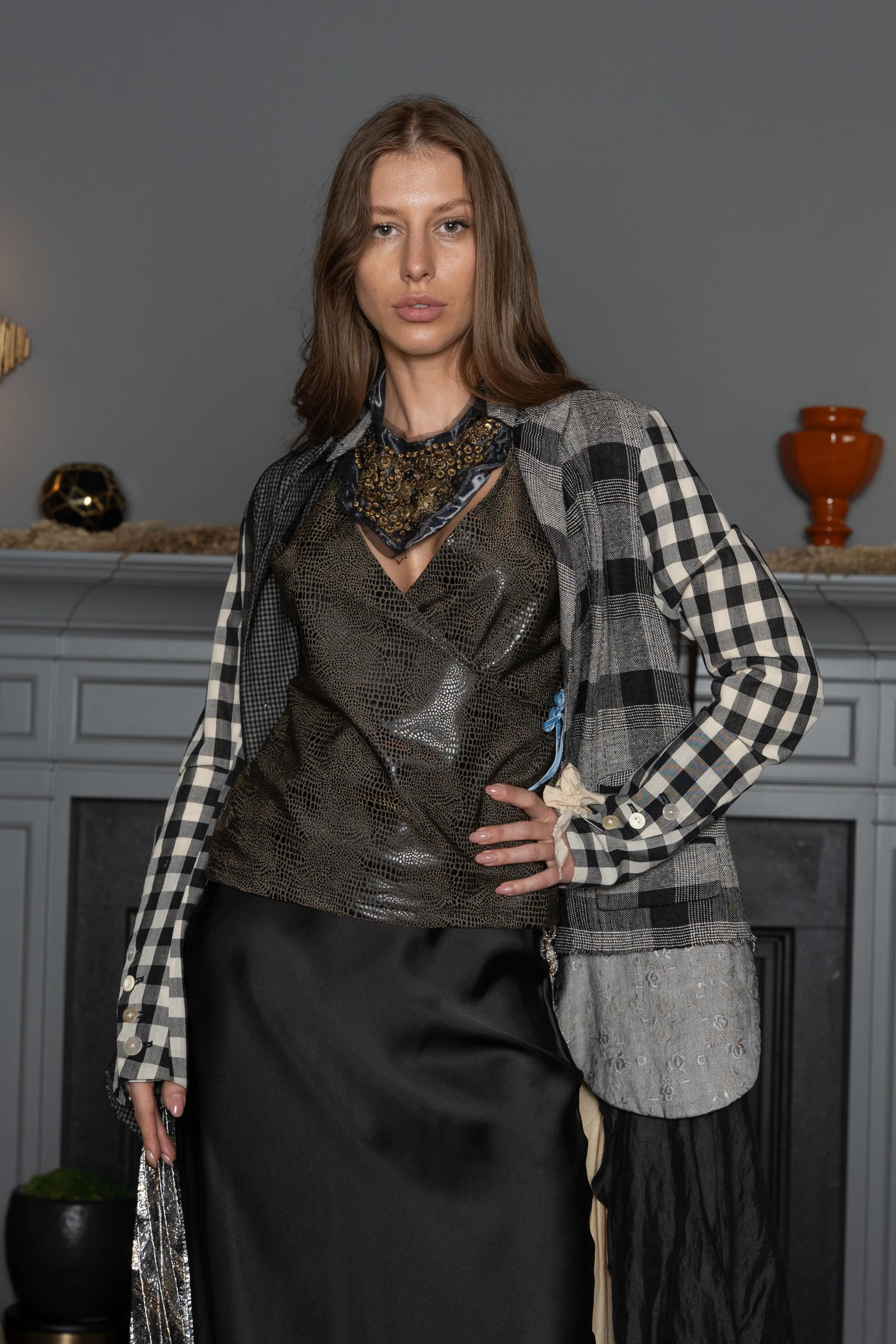 Claire Faux Leather Top