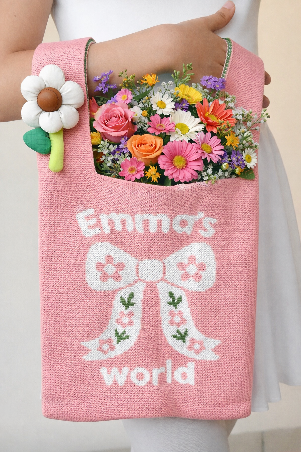 🌸 Bow Crochet Bag