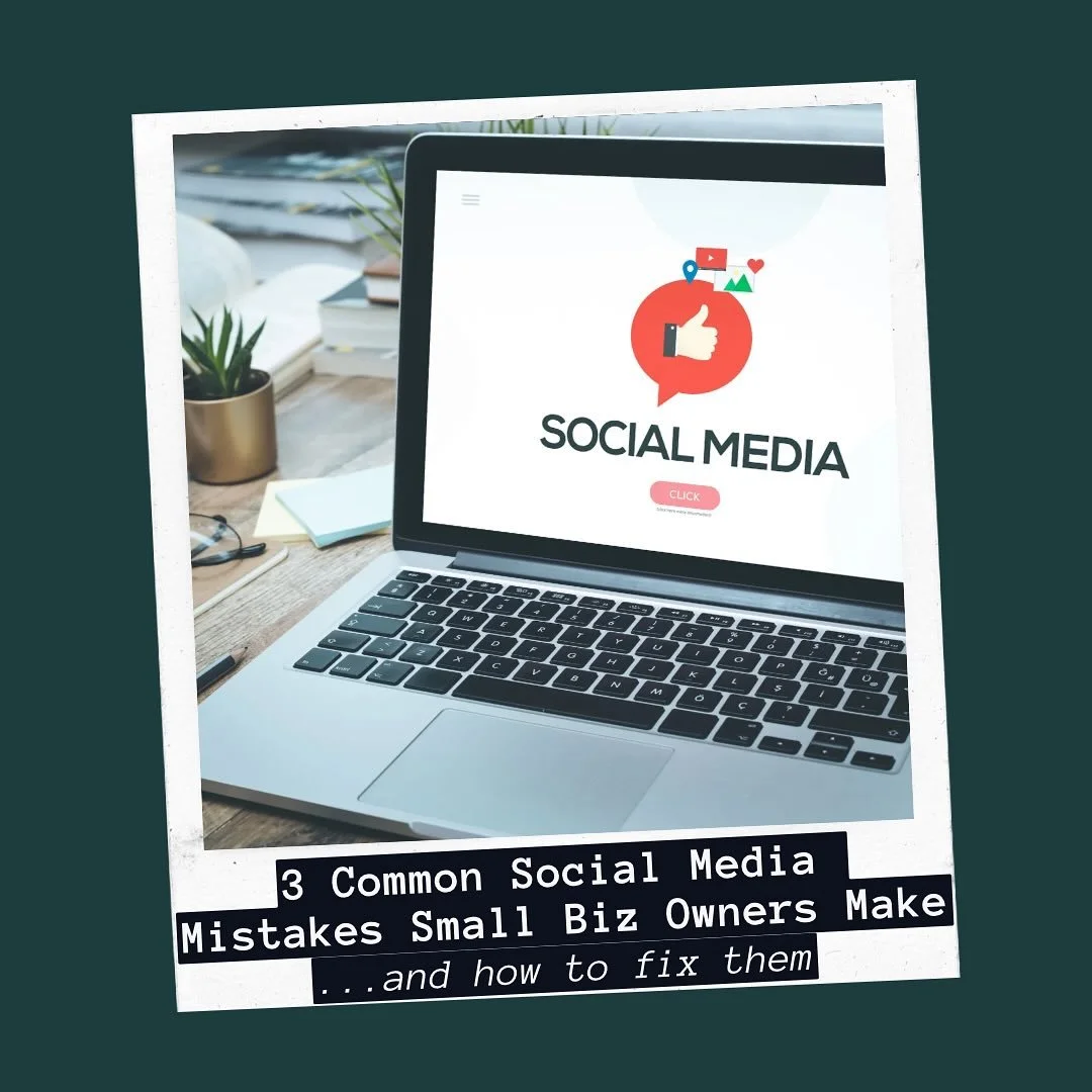 Are you making one of these mistakes on social media? 👀
You’re not alone — most small business owners are juggling everything, and content often falls to the bottom of the list.
Here are 3 mistakes we see all the time (and how to fix th