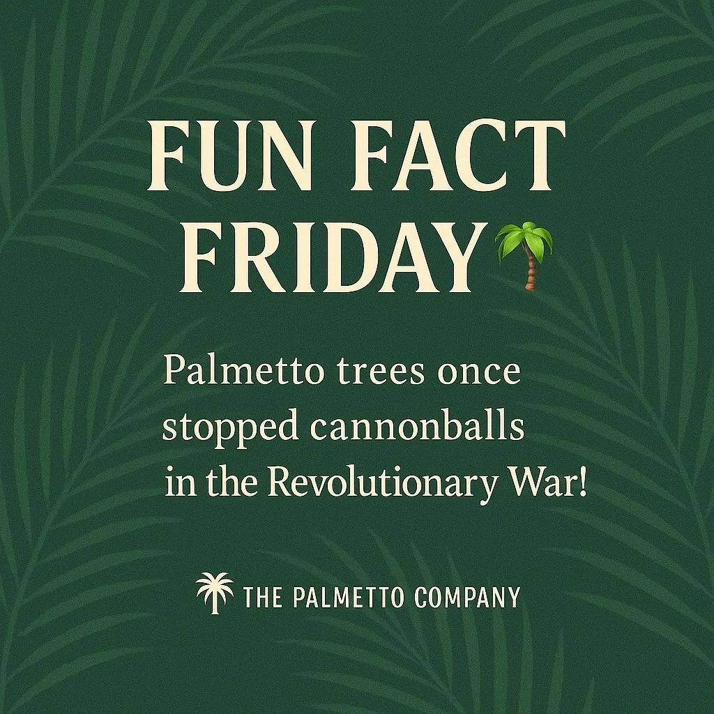 π Fun Fact Friday π
Did you know? π€
South Carolina is known as the Palmetto State because of the sabal palmetto tree, which played a key role in the Revolutionary War. Cannonballs bounced right off the soft, fibrous trunks of palmetto logs, help