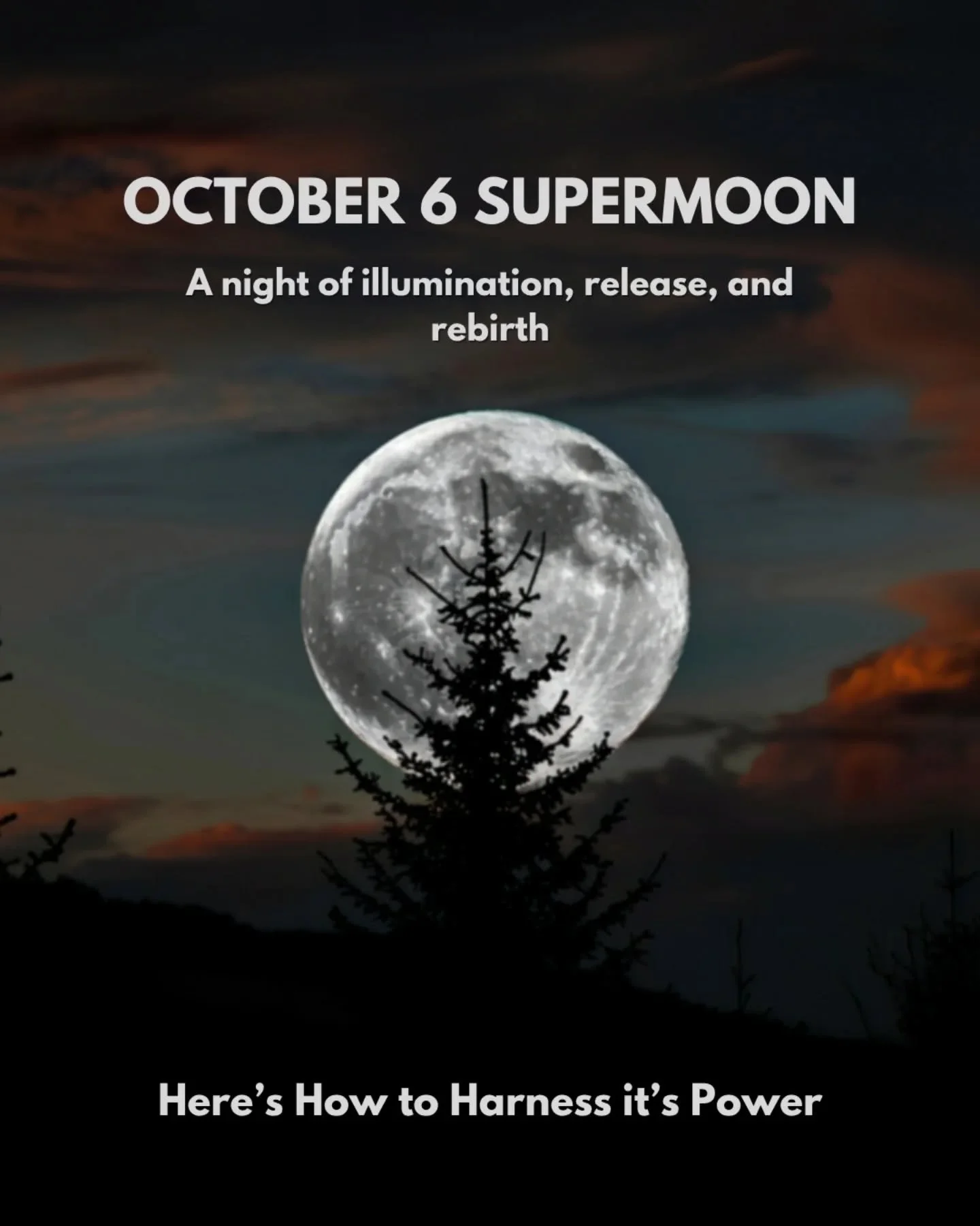 The October 6 Supermoon &mdash; also known as the Harvest Moon &mdash; is one of the most powerful energetic portals of the year.
When the moon is closest to Earth, its pull on our emotions, intuition, and manifestations intensifies.

This full moon 
