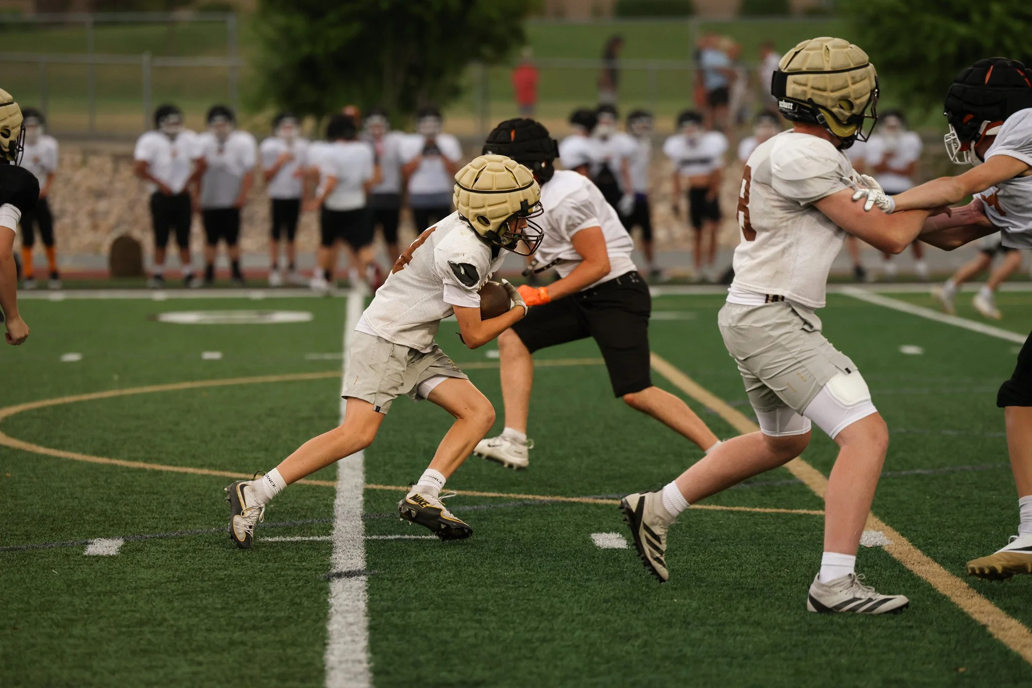 High School Football scrimmage.