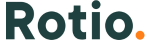 Rotio-logo, vihreä teksti valkoisella taustalla