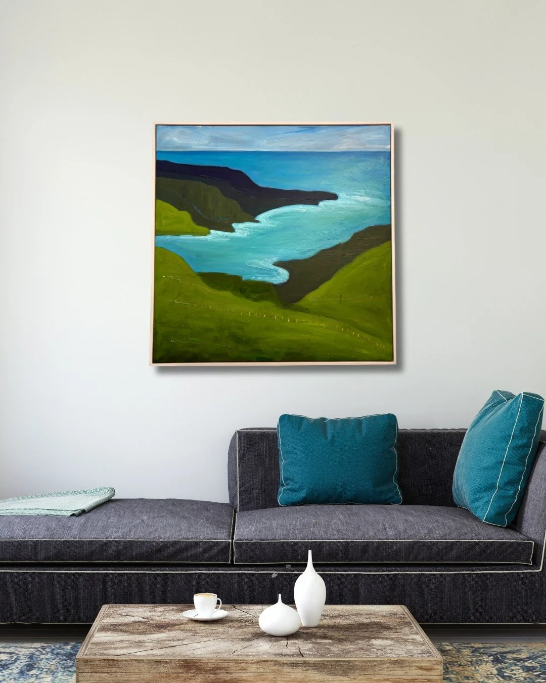 Spotted in the Window at Ashe!
New landscape paintings by Lisa Banks have arrived.
 
Working intuitively through expressive colour and layered brushwork, Lisa creates landscapes that are felt as much as they are seen. Rich with movement, texture, and