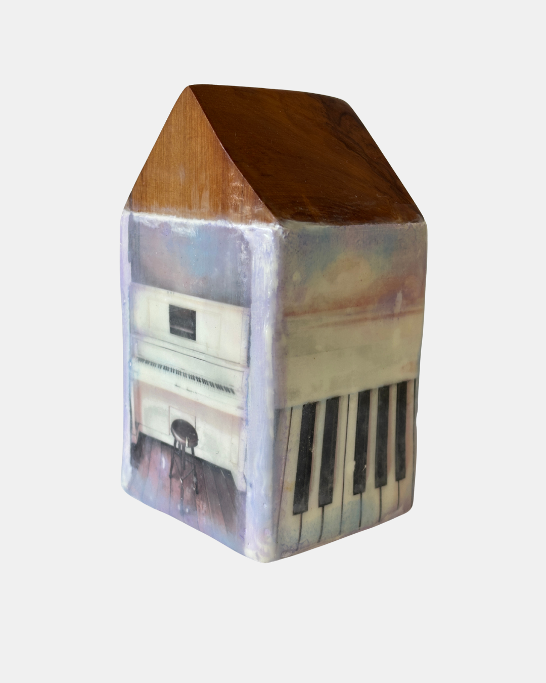 Piano Mixed Media Encaustic Sculpture