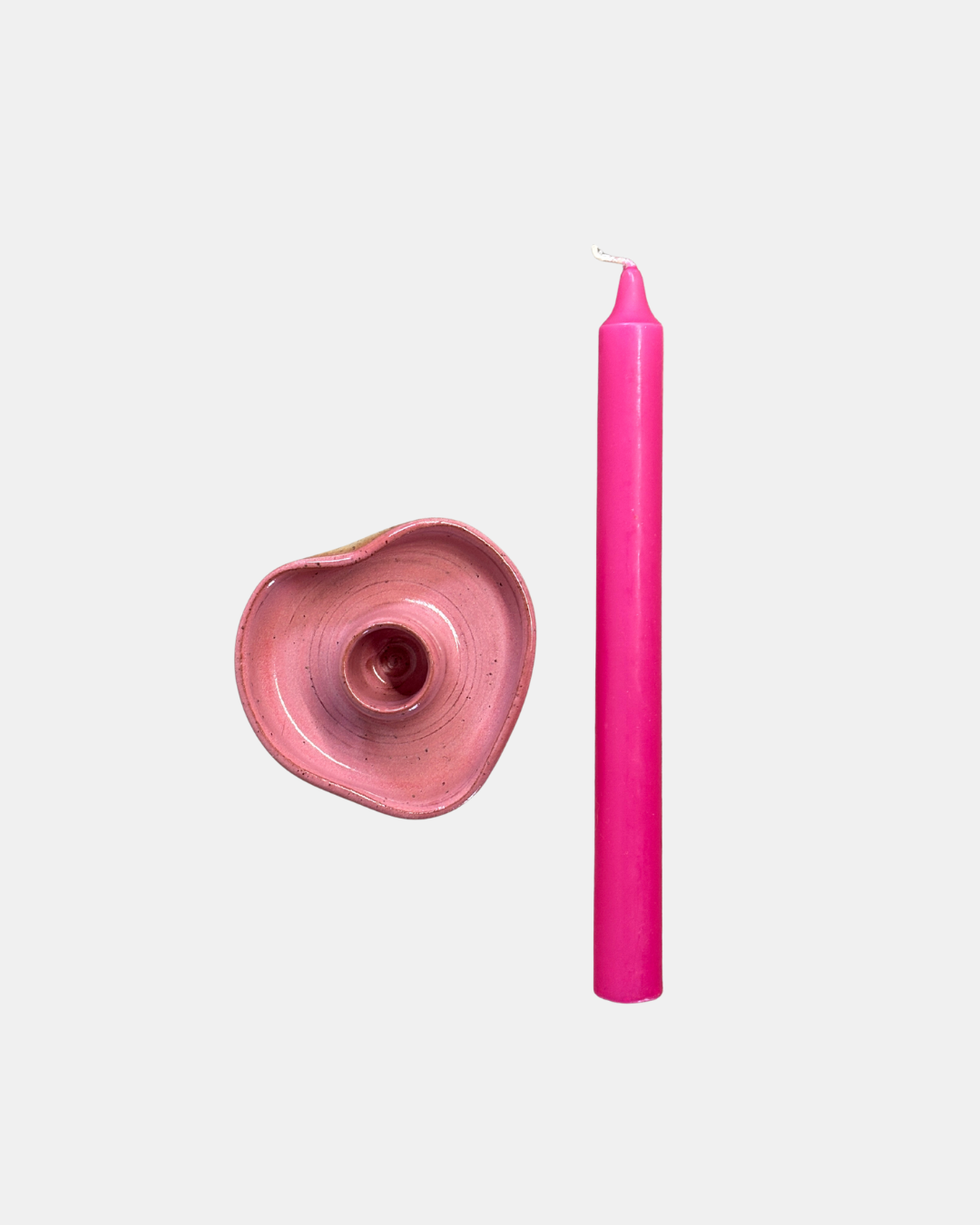 Pink Heart Ceramic Candle Holder Fluid Pottery4.png
