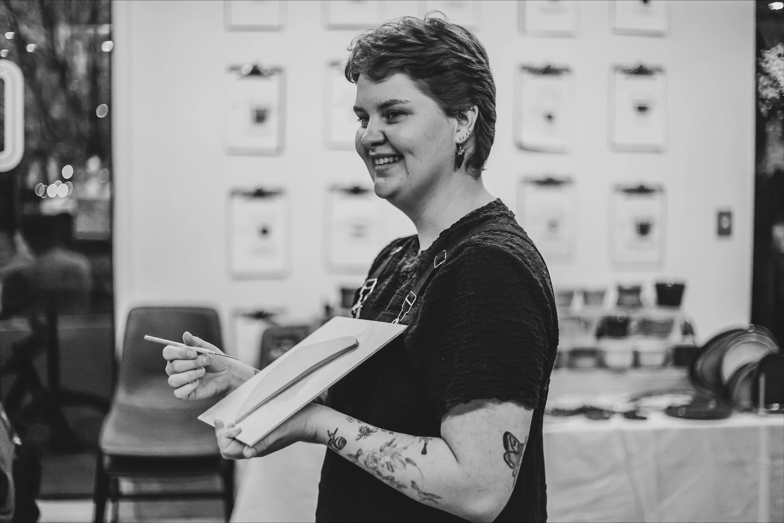 Megan Hope of Fluid Pottery teaching a workshop in studio
