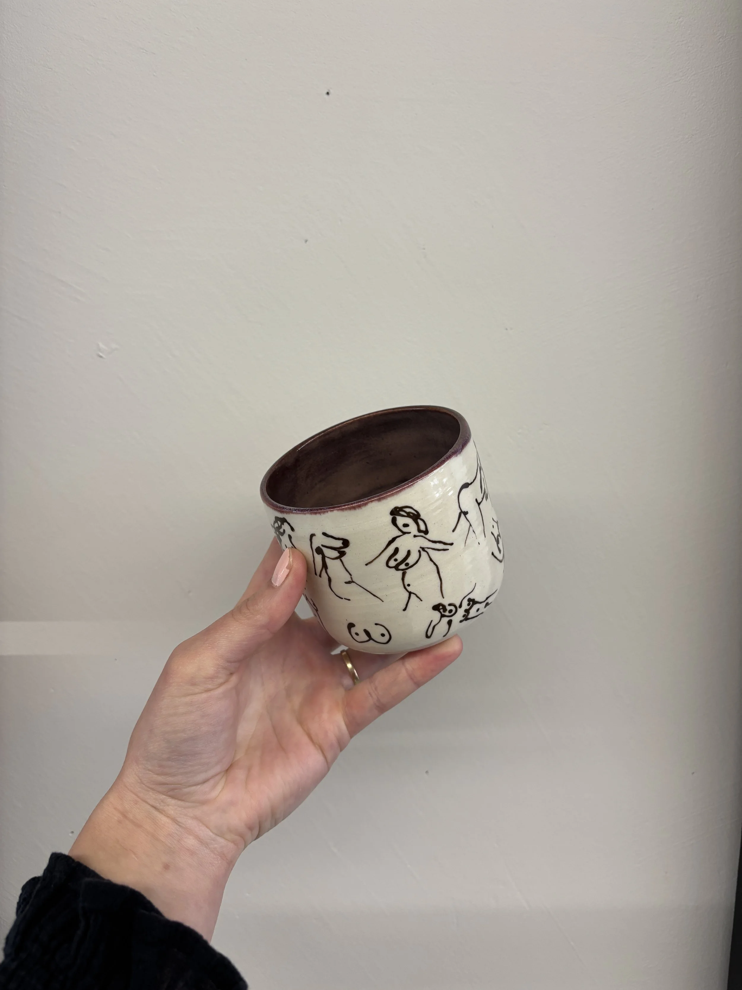 Fluid Pottery Life Drawing Tumbler Mug Purple 3.JPG