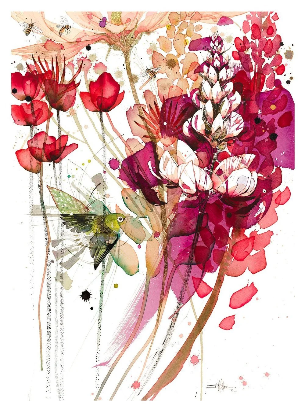 Wildflowers Magenta & Red