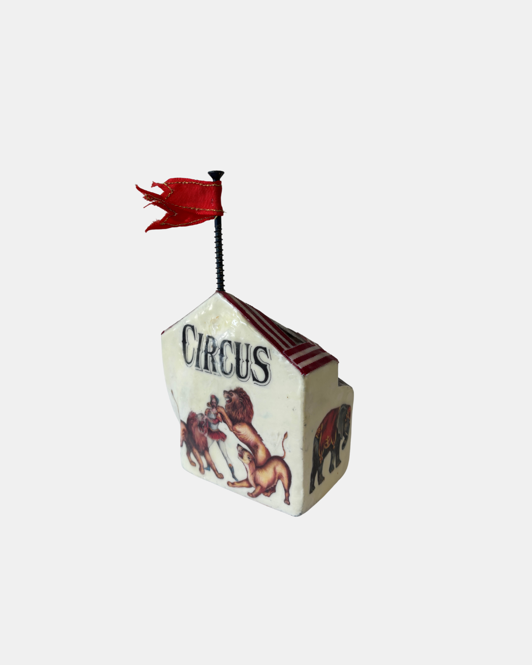 Circus Mixed Media Rimu Encaustic Sculpture