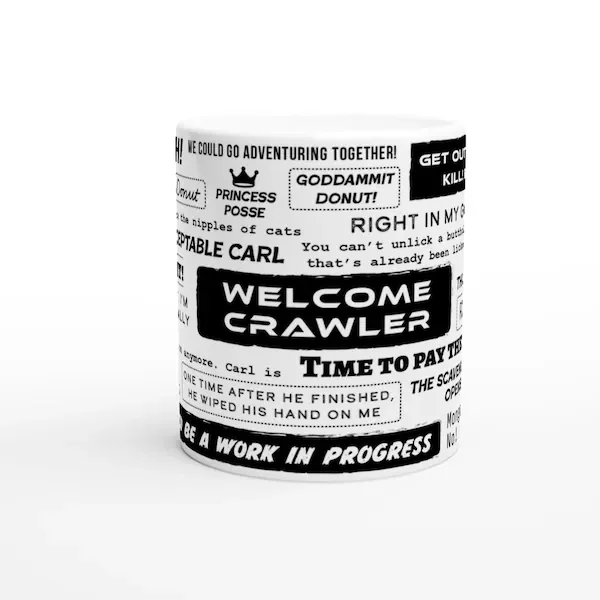 welcome crawler mug from u/elissapool