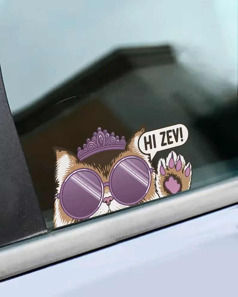 Donut Hi Zev car sticker from u/jeveart