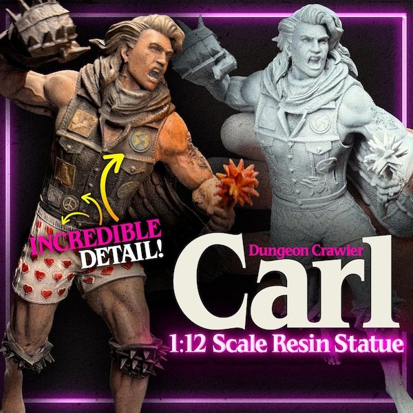Carl Statue (ready-to-paint, licensed from Ella Arcanum) from u/TheThinnestCoat