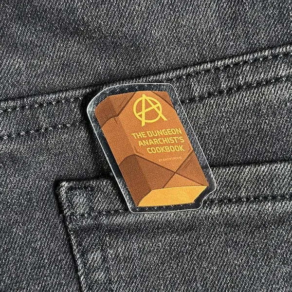 Anarchist's Cookbook Pin from Jessee Maloney