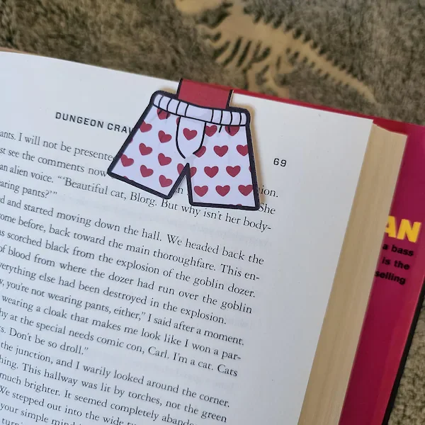 Carl's boxers bookmark from Everden Market