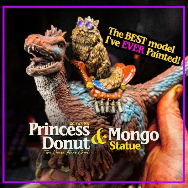 Donut & Mongo Statue (painted or ready-to-paint, licensed from Ella Arcanum) from u/TheThinnestCoat