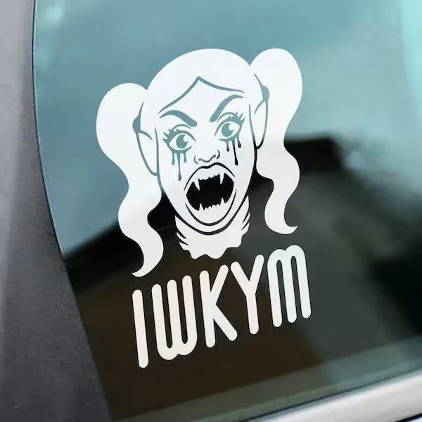 IWKYM car sticker from u/jeveart
