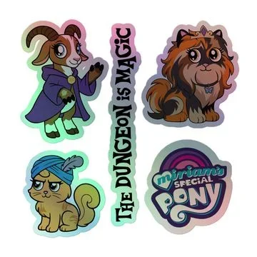 My Little dungeon holographic stickers from u/grafikat