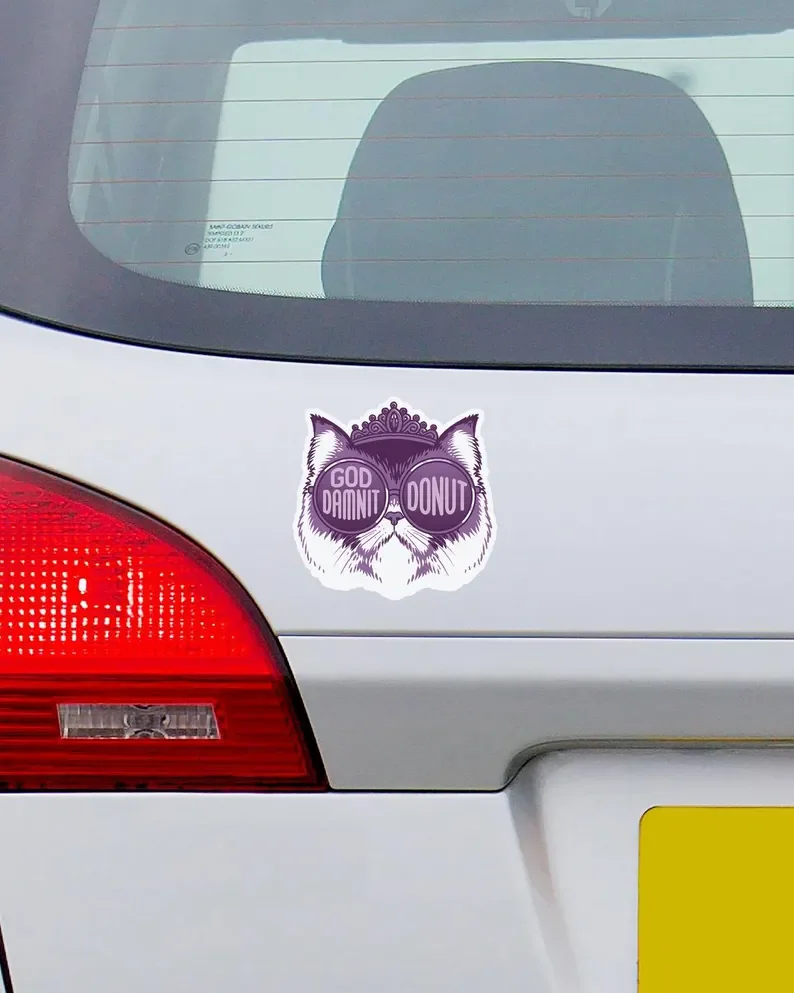 donut car sticker from u/jeveart