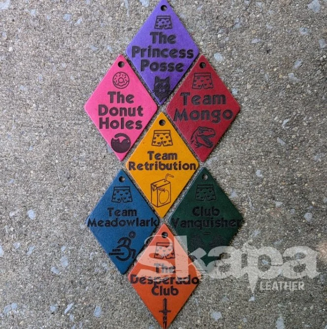 Princess Posse Leather Tags