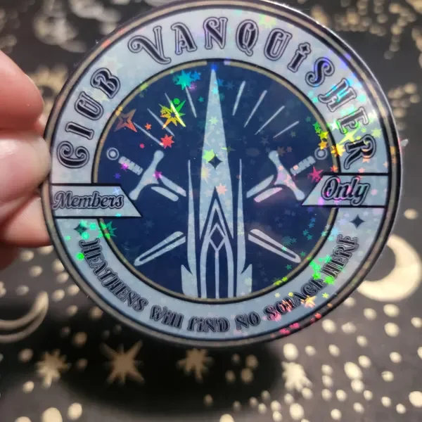 club vanquisher sticker from u/ConspiracyxTheory13