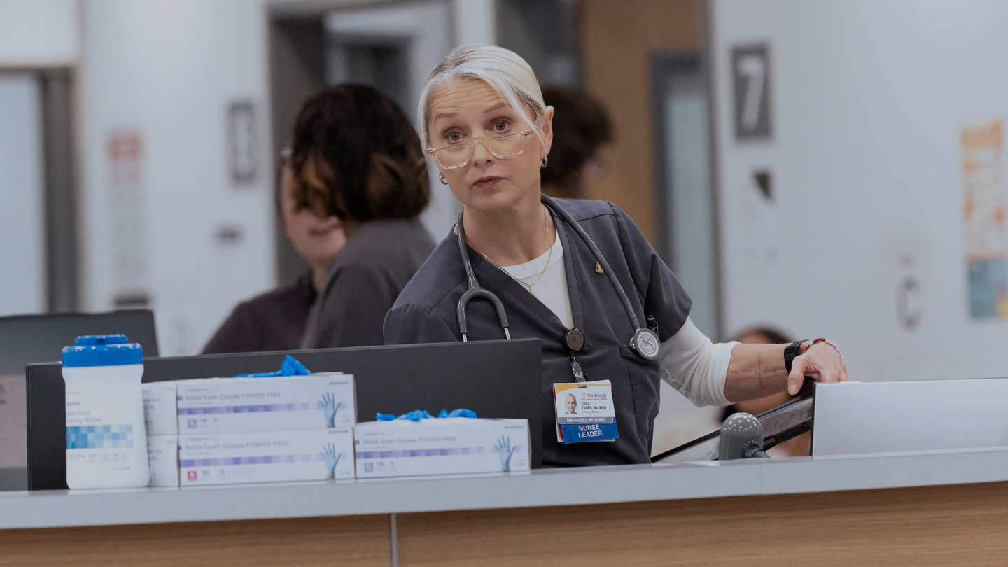 Katherine LaNasa on How Her “Hyper-Vigilant” ‘Pitt’ Character is “Still Reeling From the Punch”