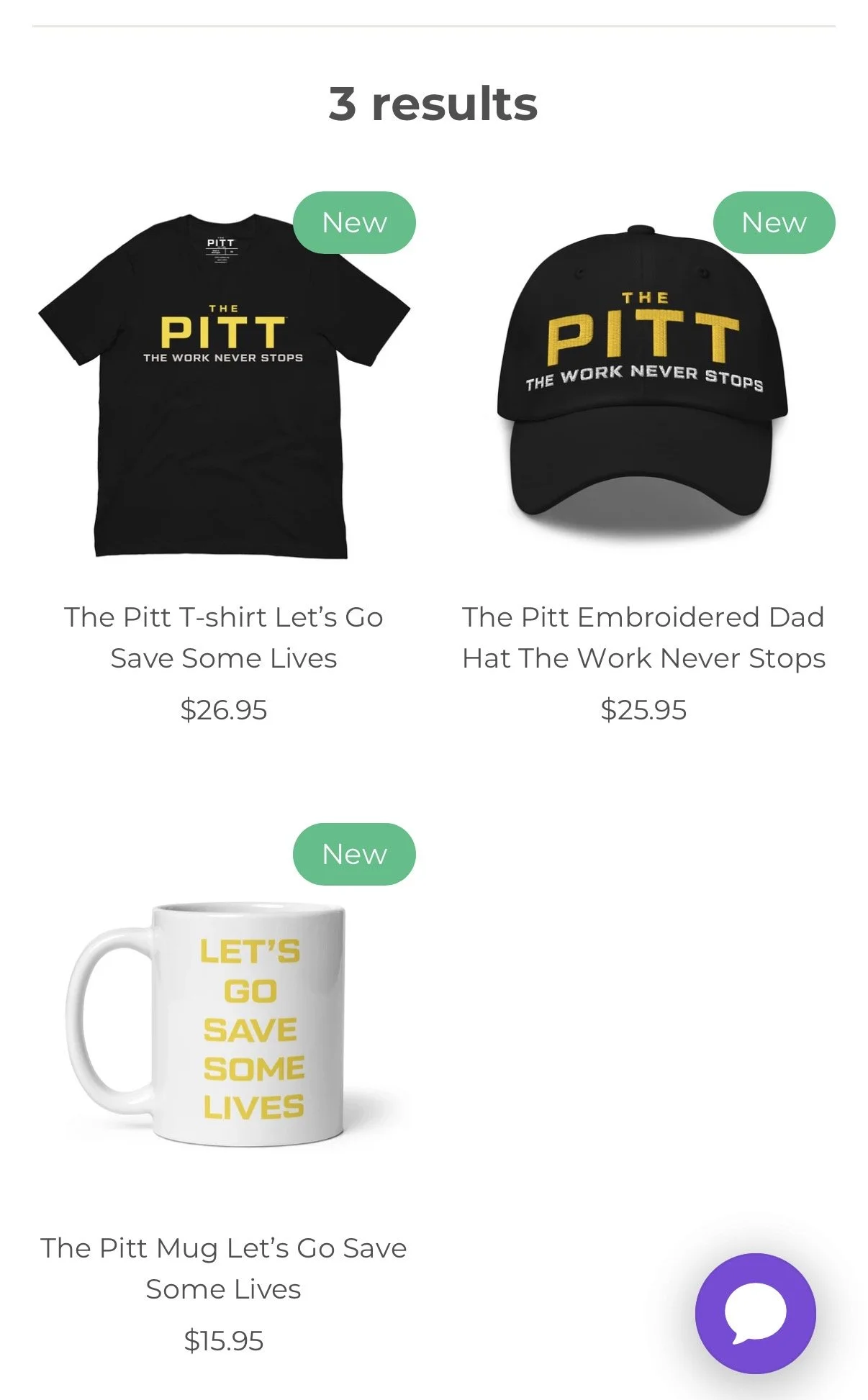The Pitt merch