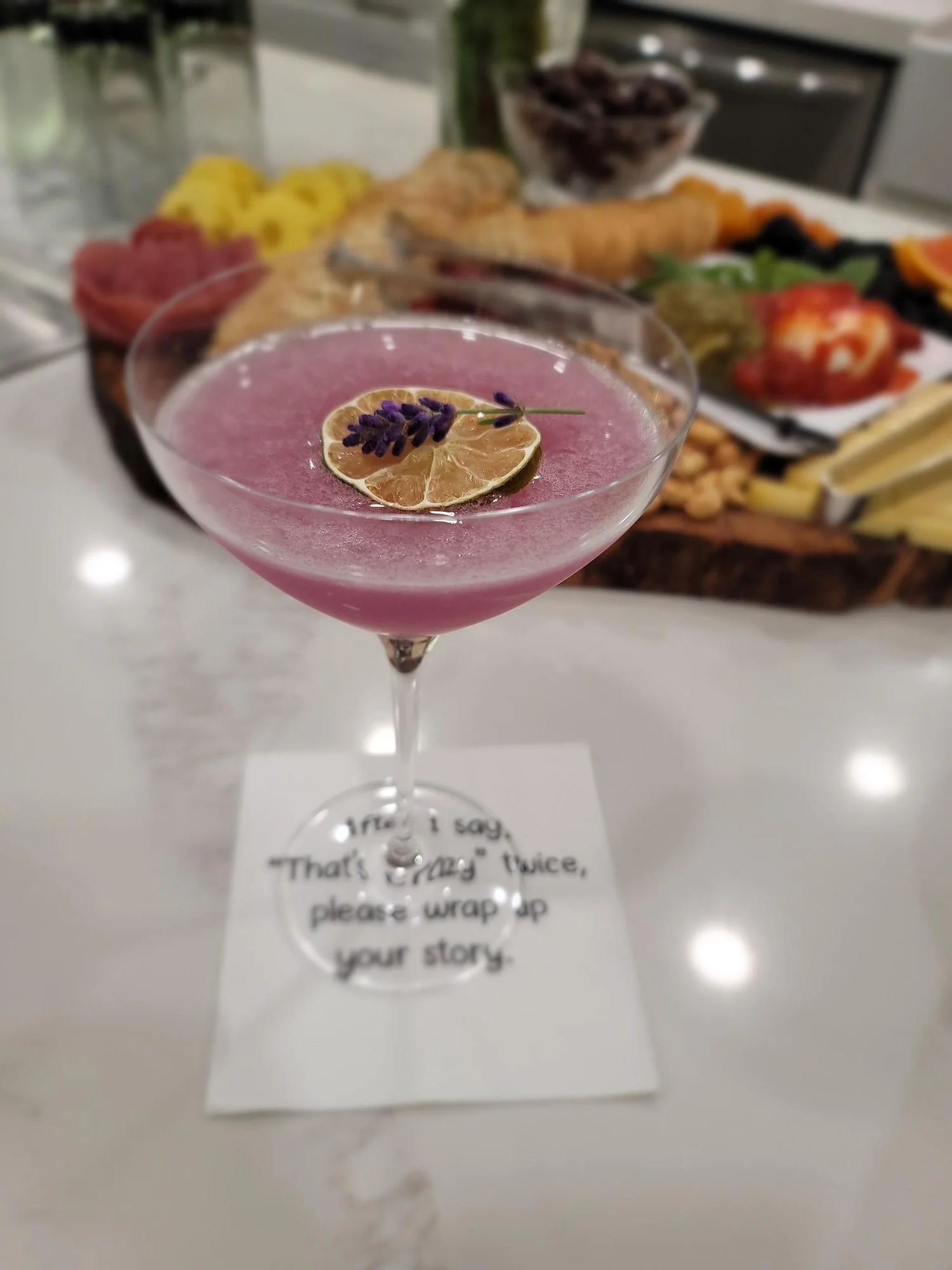 A lavender twist on the Gin Gimlet!